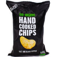 Chips Salt and Black Pepper Bio 125g
