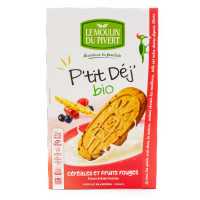 Biscuits P'tit Déj Céréales Fruits Rouges Bio 190g